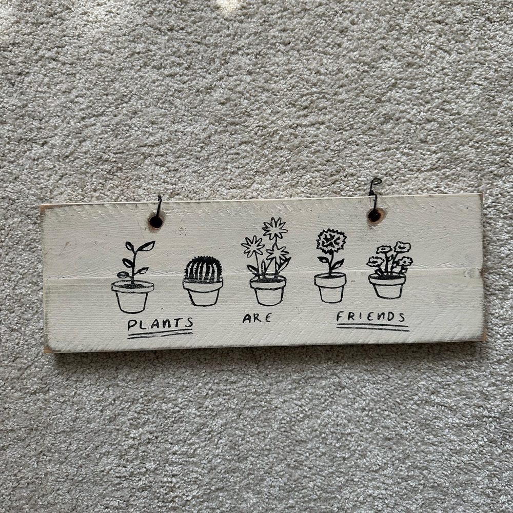 Brandy Melville Plants are friends sign